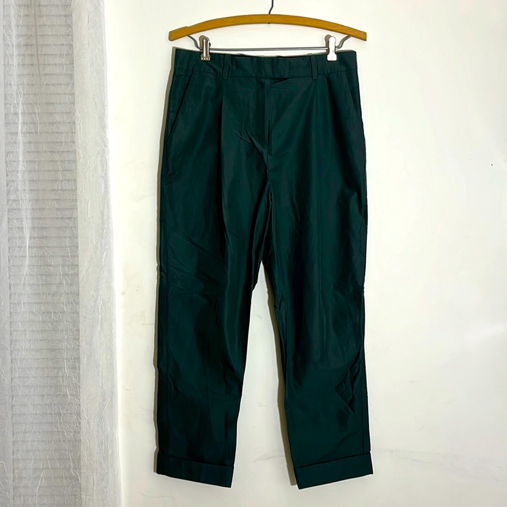 COS Women’s 4 Cotton Nylon Pleated Cuffed Ankle Trousers
